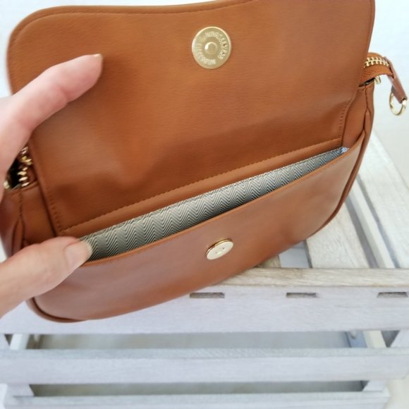 NEW! Brown Faux Leather Purse Shoulder Crossbody Bag w/Detachable Strap - Picture 6 of 14